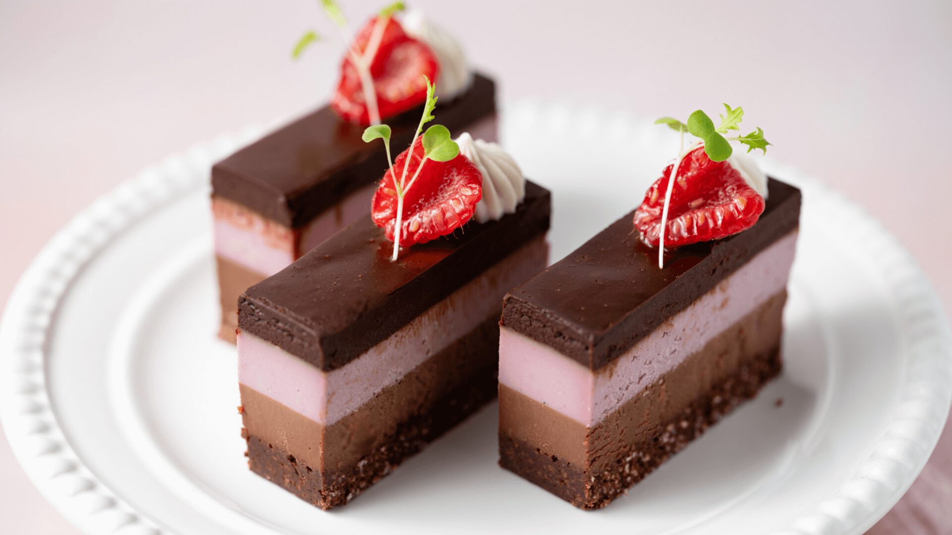 Raspberry Chocolate Raw Cheesecake bars